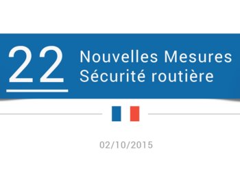 22 mesures de sécurité routière en octobre 2015