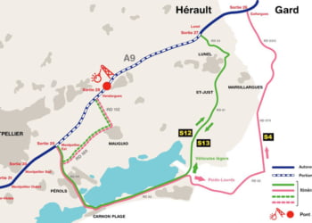 carte de fermeture A9 secteur est