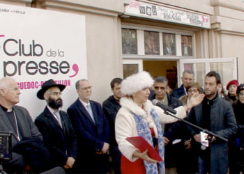 Esprit Charlie : Hommages devant le Club de la Presse à Montpellier