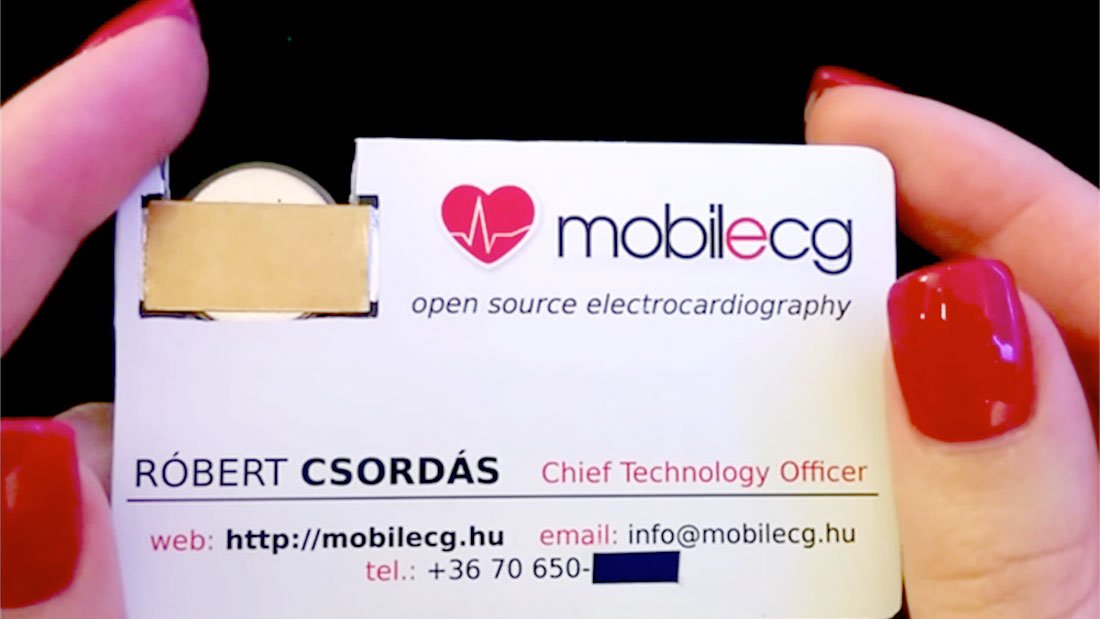 La carte de visite mobil qui fait un ecg