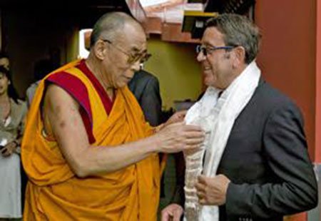 Hubert Allouche et le Dalai Lama