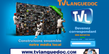 Découvrez le recto du premier flyer de Tv languedoc, réalisé en 2013 par l'agence de communication W5D
