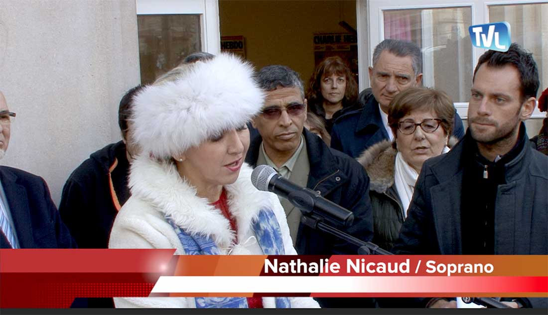 La soprano Nathalie Nicaud chante pour Charlie à Montpellier