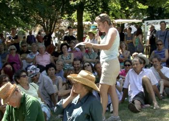 Manifestation anti gaz de schistes du Vigan avec José Bové