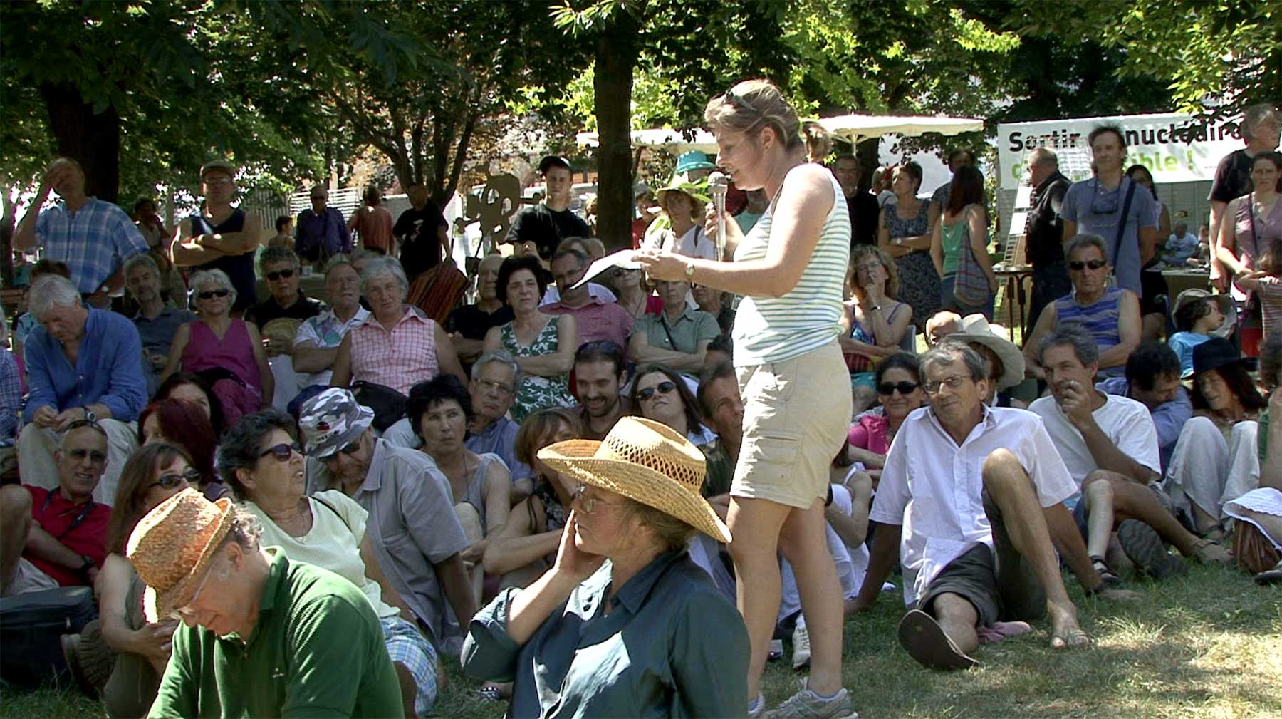 Manifestation anti gaz de schistes du Vigan avec José Bové