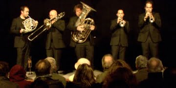 St Hippolyte du Fort reçoit le Spanish Brass, un quintette de cuivres espagnol qui a donné avant le concert une master classe aux élèves de la région.