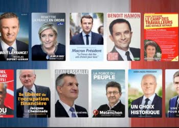 Affiches des candidats pour la présidentielle