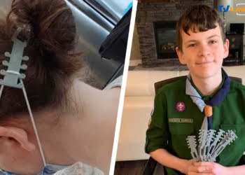 Quinn Callander, un jeune canadien a fabriqué un « protège-oreilles » pour soulager la douleur des soignants qui doivent porter un masque toute la journée.